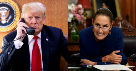 Trump se burla de Sheinbaum por su reacción al cambio de nombre del Golfo de México a «Golfo de América»