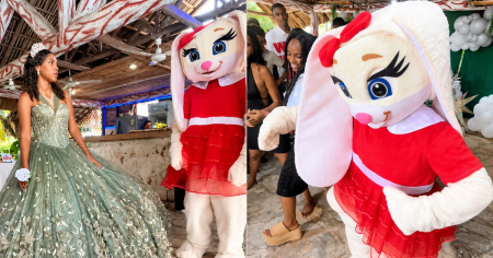 Una coneja se roba el show en una fiesta de 15 en Cuba y la reacción de la cumpleañera se vuelve viral