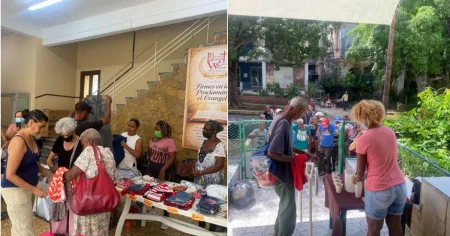 Iglesia bautista en La Habana entrega alimentos, ropa y artículos del hogar a ancianos y familias desfavorecidas