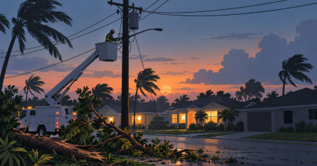 Florida: FPL retrasa hasta el martes la recuperación eléctrica en zonas de Escambia y Santa Rosa
