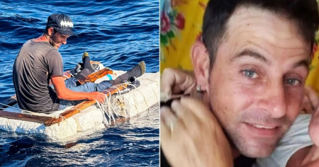Hablan familiares de cubano que fue rescatado en una balsa improvisada en aguas frente a Florida