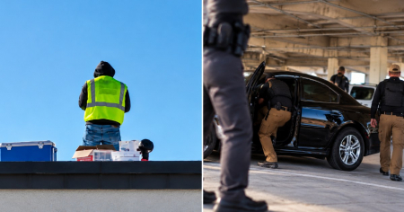 Agentes de ICE pasan más de dos horas al pie de un techo en Pensacola Beach: los obreros que reparaban daños de Isaías se negaron a bajar