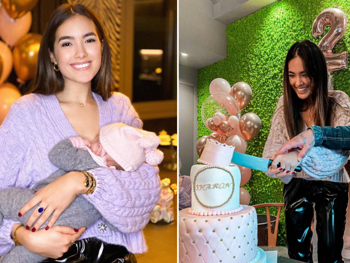 Sharon Fonseca celebra su primer cumpleaños como mamá junto a su hija Blu  Jerusalema y Gianluca Vacchi, image size:1200x900