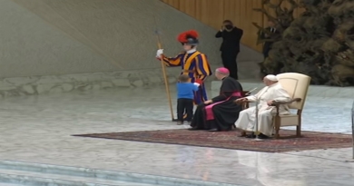 Un niño autista se roba el protagonismo en la audiencia del Papa Francisco