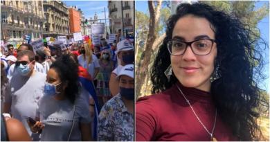 Mónica Baró desde la manifestación en Madrid: Mientras no haya libertad seguiremos protestando
