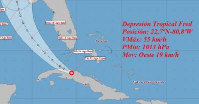 Centro de depresión tropical Fred saldrá al mar en la madrugada