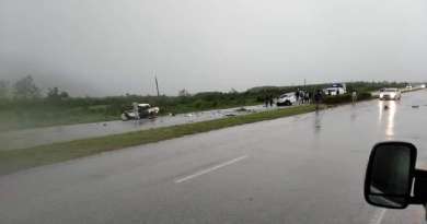 Dos fallecidos y cuatro heridos en accidente de tránsito en Cienfuegos