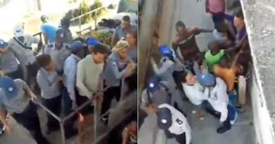 Santiagueros enfrentan a policías por detener a vendedores 