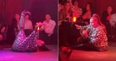 Annia Linares sufre caída mientras cantaba en club nocturno de Miami