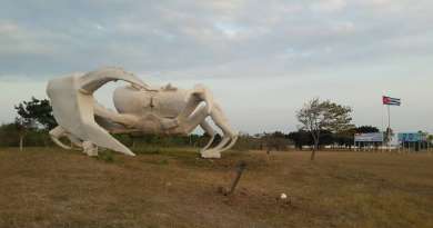 Detienen a ladrones de luminarias de la escultura del cangrejo en Cárdenas