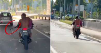 Motorista circula por Miami con rifle sin ocultar
