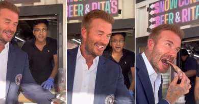 David Beckham sorprende a empleado de un restaurante en Dallas