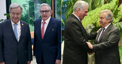 Raúl Castro y Díaz-Canel reciben en Cuba al Secretario General de la ONU