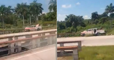 Accidentes en Cuba: Almendrón impacta contra un puente en la Autopista Nacional