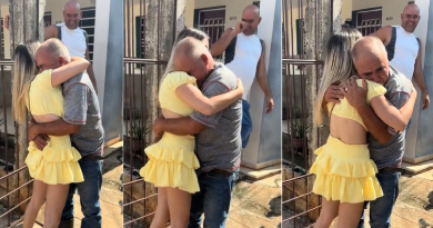 Padre cubano no esconde las lágrimas tras visita sorpresa de su hija