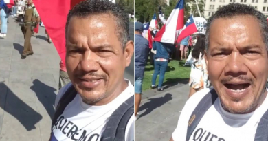Cubanos se suman a manifestación contra el Gobierno en Chile: "Sabemos lo que es el comunismo"
