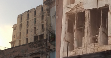 Se derrumba pared en edificio deshabitado de La Habana
