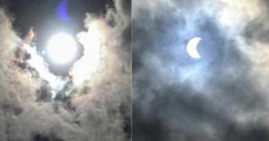Imágenes del eclipse solar tomadas desde Miami
