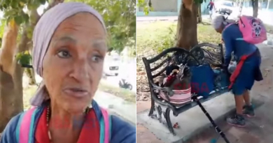 Impiden a mujer desamparada en La Habana pedir dinero con el cartel “No tengo comida”