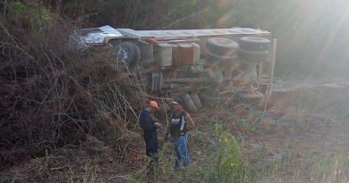 Seis heridos, dos de ellos niños, tras volcarse un camión en Camagüey
