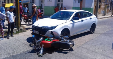 Motorista herido por impacto de auto de turismo en Matanzas