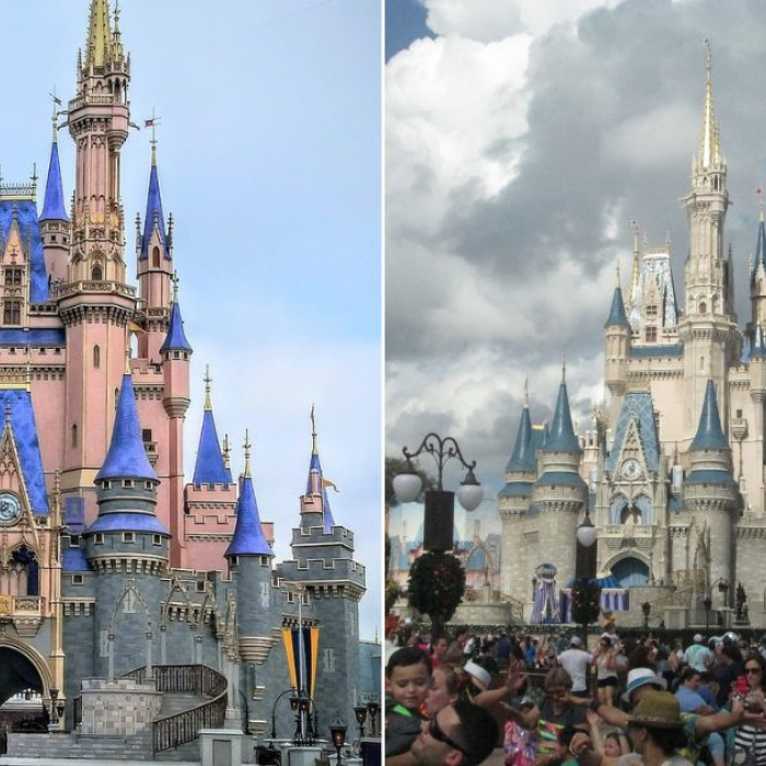Castillo Disney Rosa Castillo De Cenicienta En Disney World