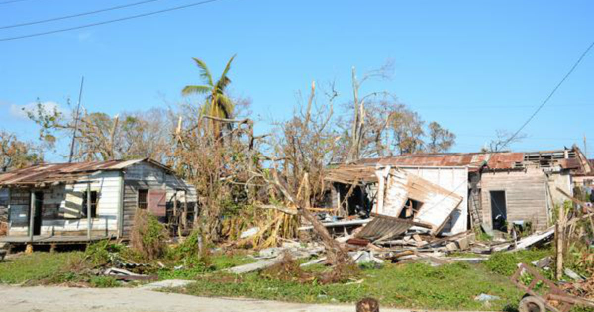 Poblado de Ciego Ávila afectado por el huracán Irma. © Cubadebate