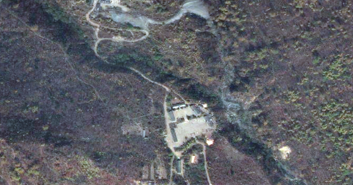 Vista aérea del polígono nuclear de Punggye-ri en Corea del Norte © Wikimedia Commons