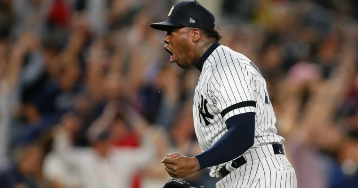 Aroldis Chapman © Twitter/ cherilanga