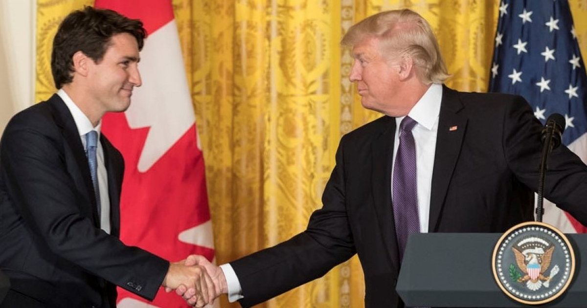 Donald Trump y Justin Trudeau © Wikimedia commons.