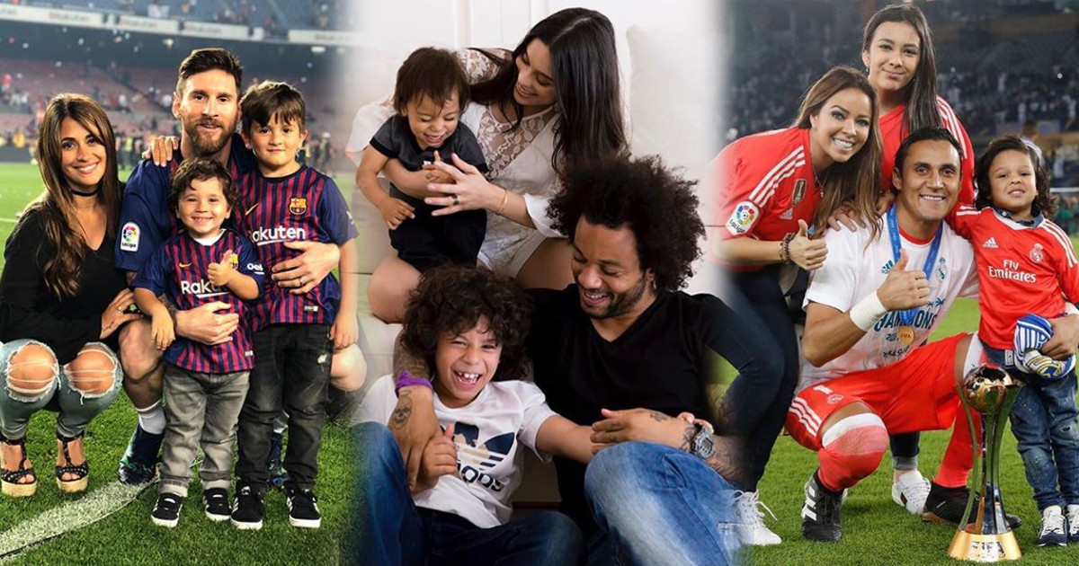 Las familias de Messi, Marcelo y Keylor Navas © Instagram / Antonella, Clarice Alves y Keylor Navas