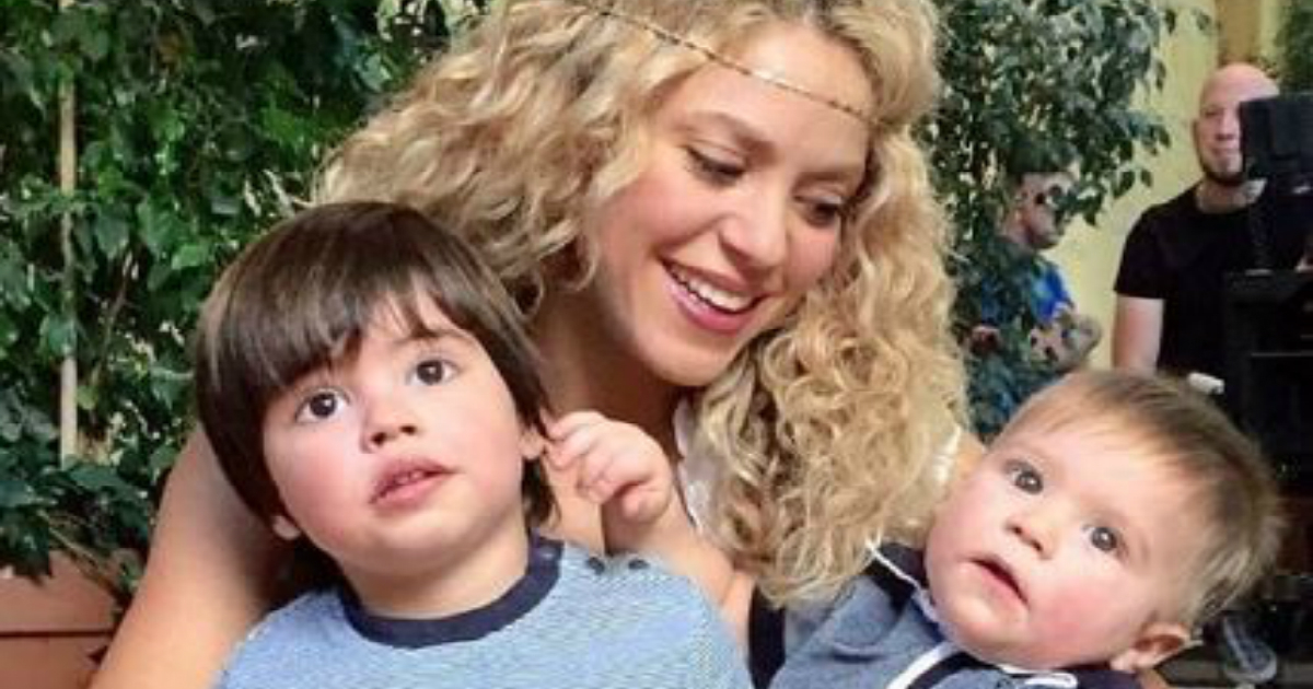 Shakira con sus hijos, Milan y Sasha © Instagram / Shakira