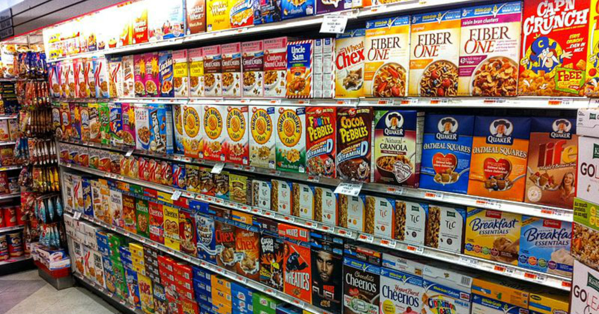 Estantería de cereales en un supermercado de EE.UU. © Wikipedia