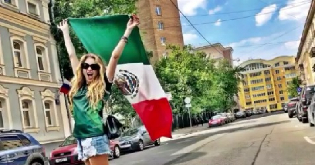 Paulina Rubio celebra la victoria de México © Twitter / Paulina Rubio
