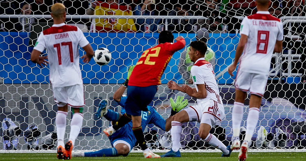 Gol de Isco en partido frente a Marruecos © Twitter/ Selección Española de Fútbol