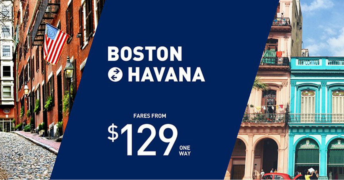 Promoción de JetBlue Boston-Havana. © JetBlue / Twitter