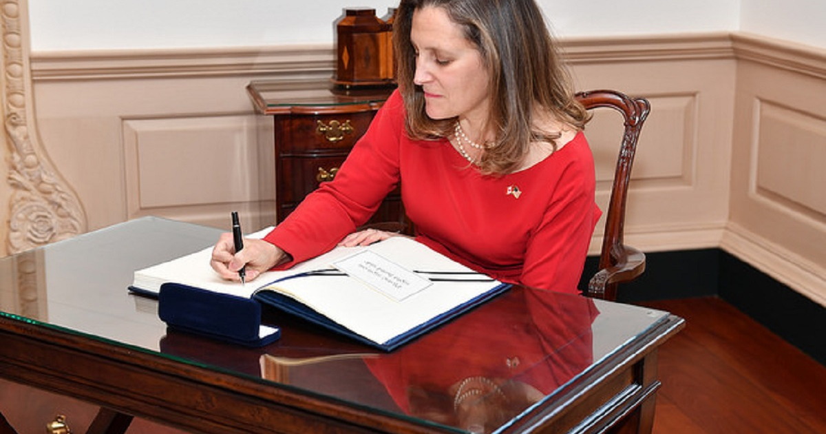 Chrystia Freeland, ministra de Relaciones Exteriores de Canadá © U.S. Department of State/Flickr