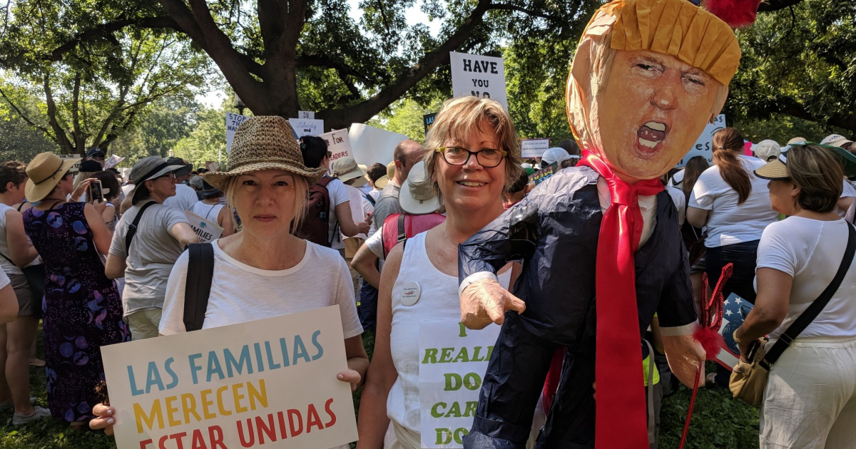Protestas contra política migratoria de Trump © Twitter / Milli Legrain