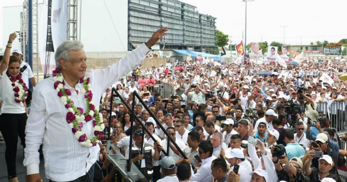 López Obrador, en un acto durante la campaña electoral. © López Obrador / Twitter