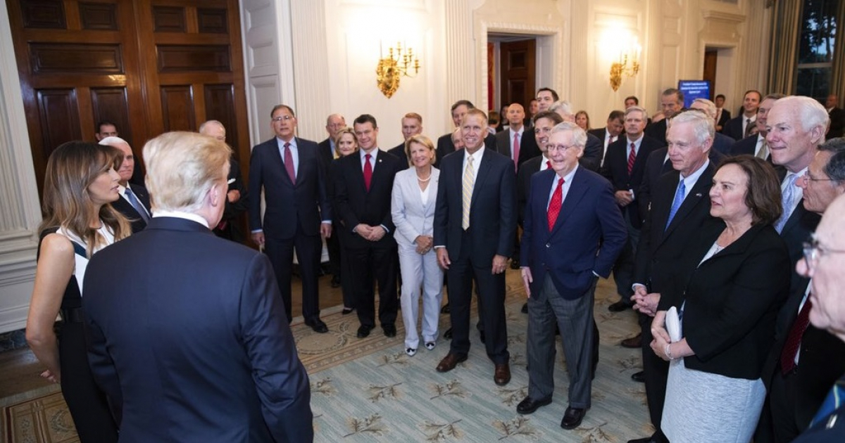 Trump anuncia su nominación ante líderes del partido republicano en la Casa Blanca © Twitter/ Donald Trump