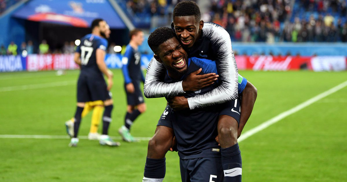 Francia celebra su pase a la final del Mundial 2018. © Equipe de France / Twitter