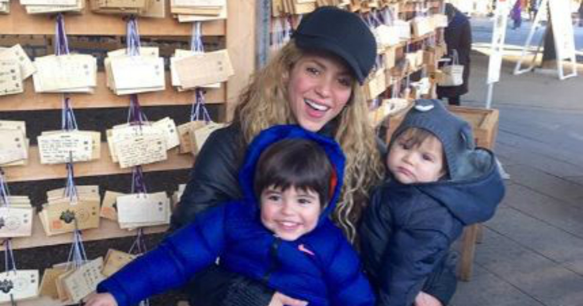 Shakira junto a sus hijos, Milan y Sasha © Instagram / Shakira