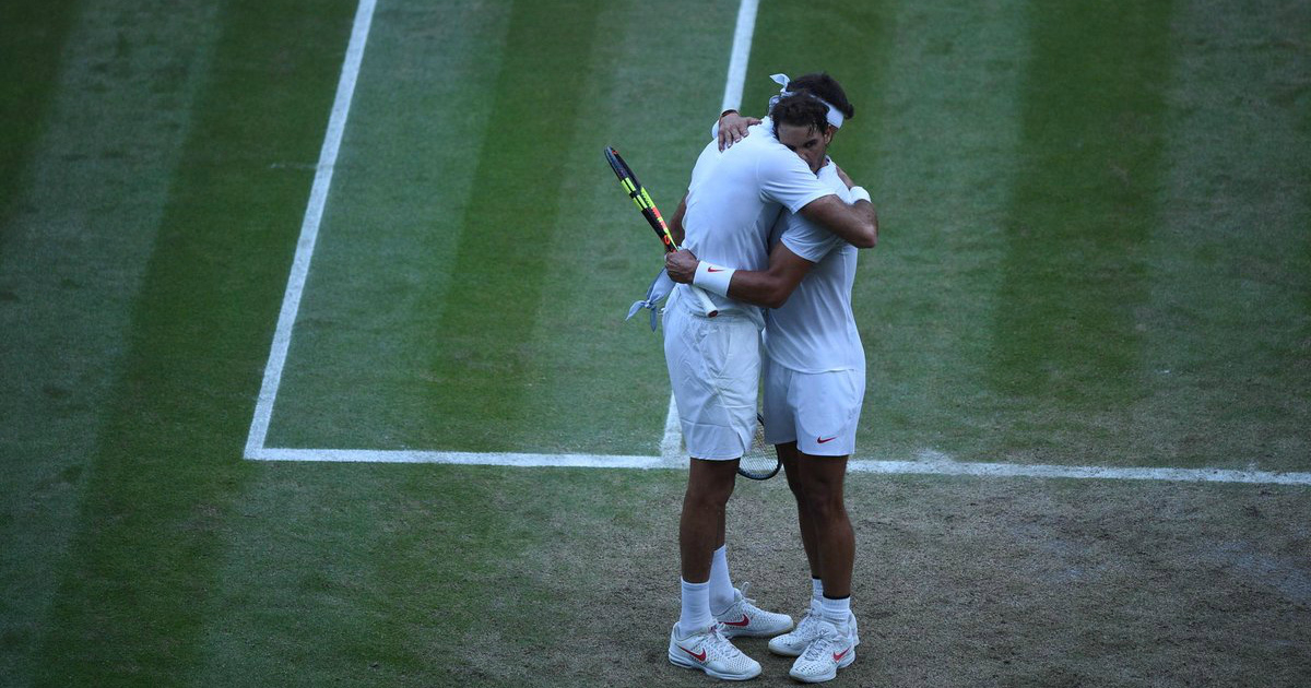 Juan Martín del Potro y Rafa Nadal © Twitter/ Wimbledon