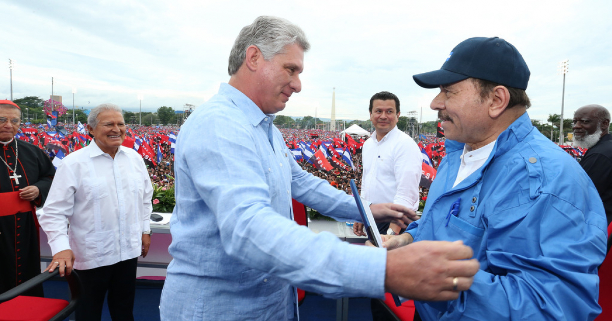 Miguel Díaz-Canel y Daniel Ortega © Cubadebate