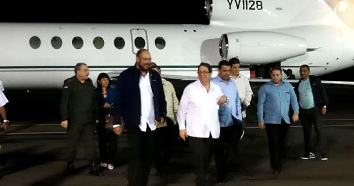 El canciller cubano Bruno Rodríguez a su llegada a Nicaragua © Twitter / @CubaMINREX