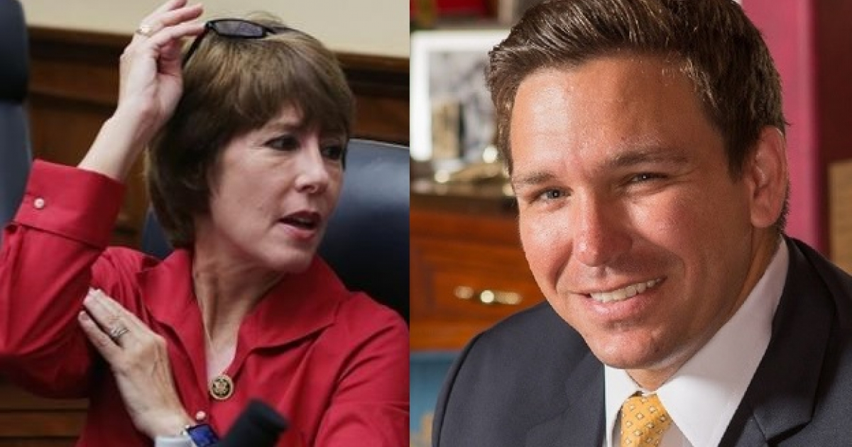 Gwen Graham y Ron DeSantis © Wikimedia Commons