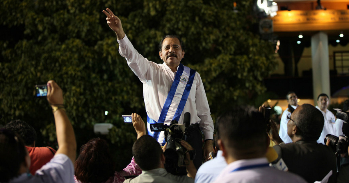 El presidente Daniel Ortega durante su toma de posesión © Flickr / Cancillería del Ecuador