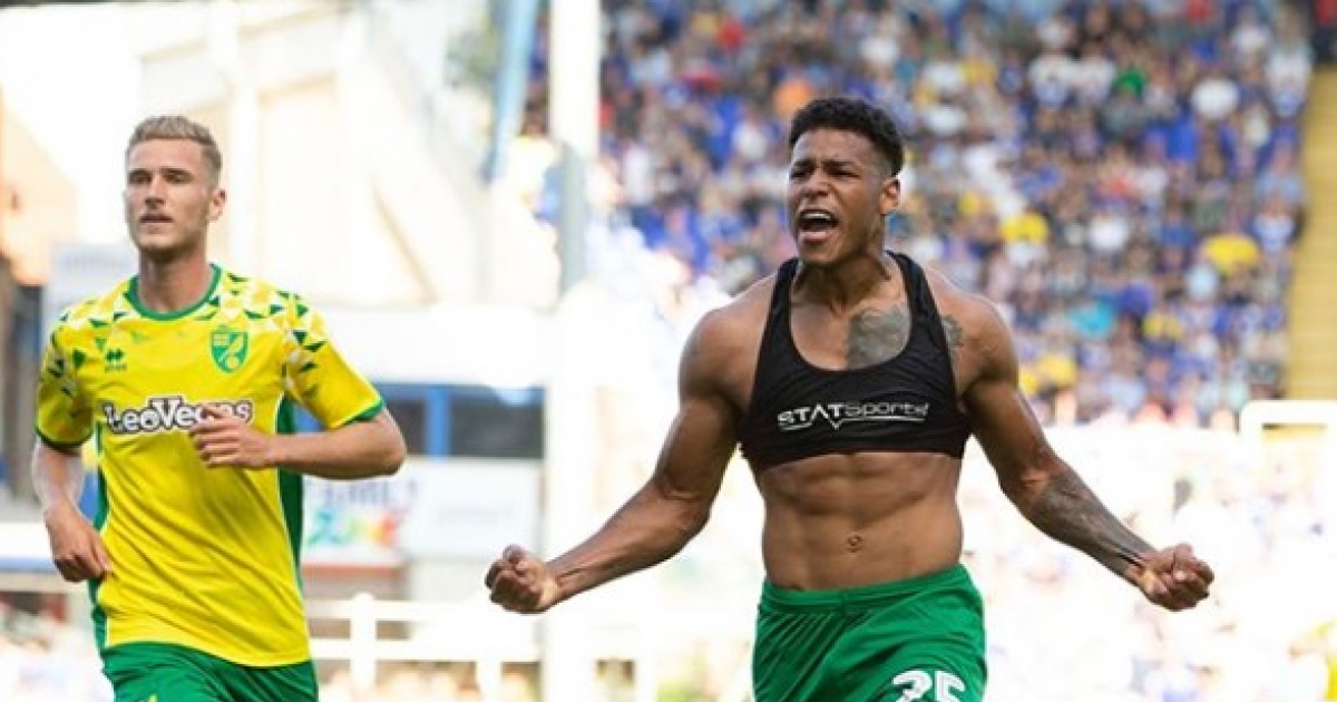 El jugador de origen cubano celebra su segundo gol con el Norwich © Instagram / Onel Hernandez