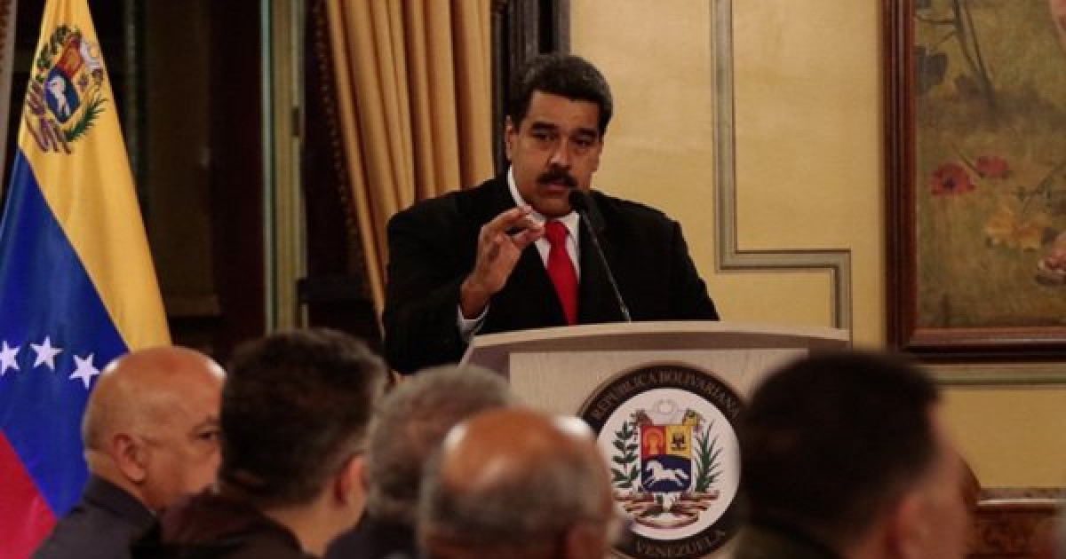 El presidente Nicolás Maduro se dirige a la prensa en un acto público © Twitter / @NicolasMaduro