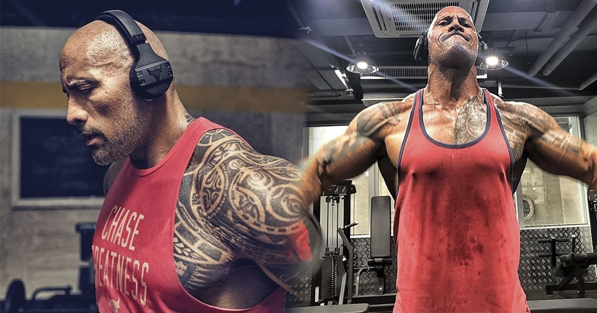 Dwayne Johnson en el gym © Instagram / Dwayne Johnson